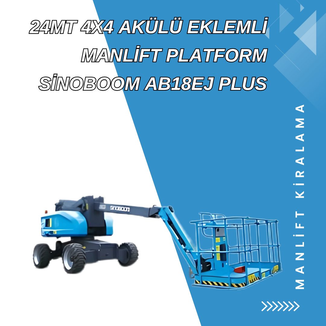 24mt 4x4 akulu eklemli manlift platform sinoboom ab18ej plus 1
