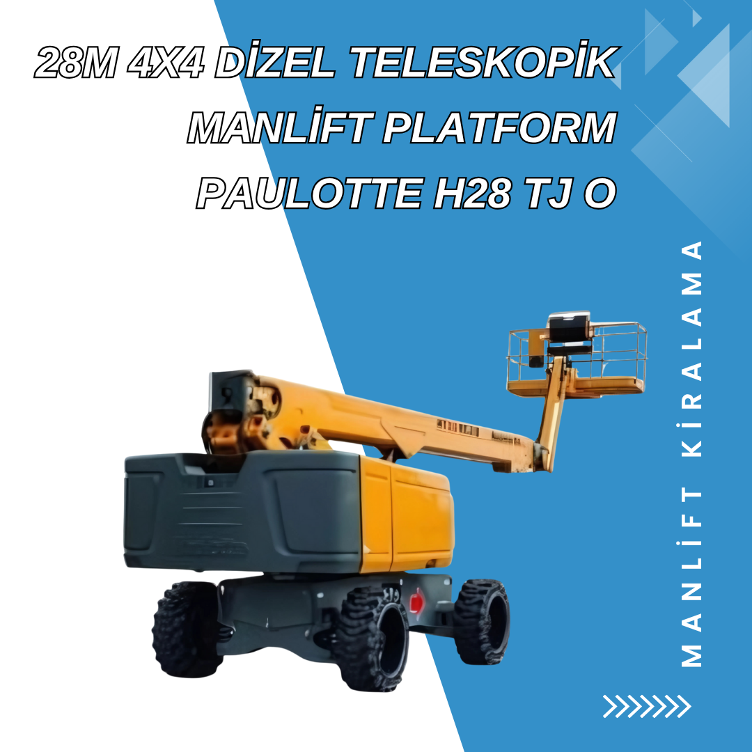 28m 4x4 dizel teleskopik manlift platform paulotte h28 tj o 1